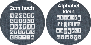 Schablonen Set Alphabet groß 2cm oder passendes Alphabet klein
