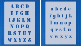 Schrift Schablonen ● Buchstaben groß oder klein