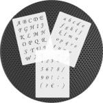Extra kleine Schrift- und Zahlen-Schablonen für Scrapbooking und Grusskarten