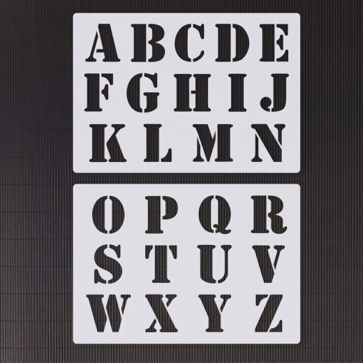 Schrift-Schablone Druck-Buchstaben ● 5cm hoch Alphabet groß Nr.5