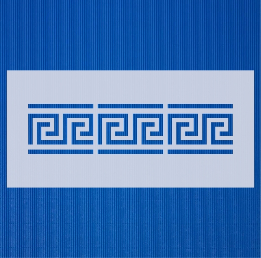 Bordüre Mäander 4cm hoch - griechische Motiv-Schablone - geometrisches Ornament