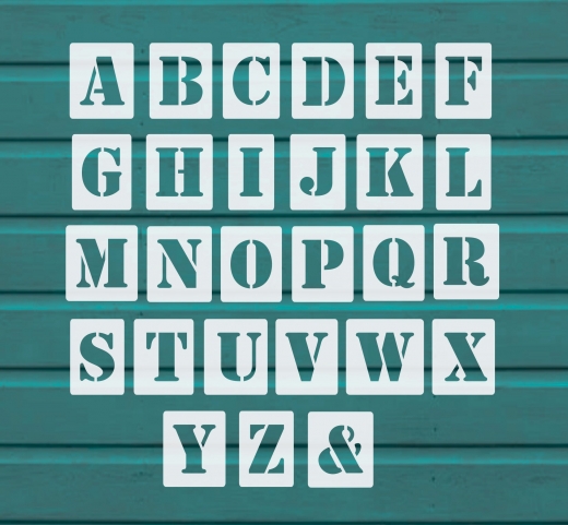Einzel - Schablonen Buchstaben ● 4cm hoch ● Alphabet Druckbuchstaben