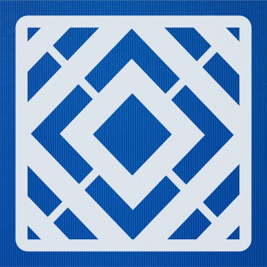 Geometrisches Muster Nr.01 | 10cm x 10cm - Schablonen für Fliese - Wand - Möbel|