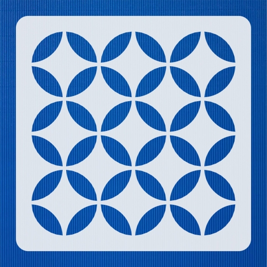 Geometrisches Muster Nr.06 | 20cm x 20cm - Schablonen für Fliese - Wand - Möbel|