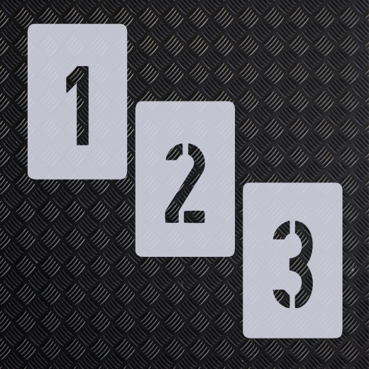 Ziffern 0-9 ● 25cm hoch Zahlen-Schablonen-Set Nr.35 ● 10 einzelne Schablonen