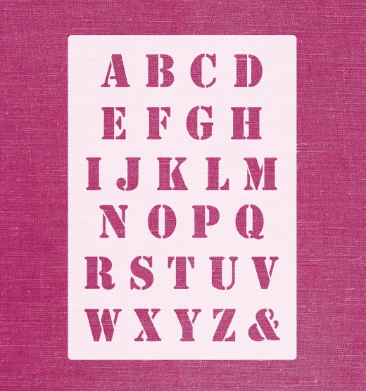 Schrift-Schablone Druckbuchstaben groß ● ca. 2,5cm Alphabet Nr.5