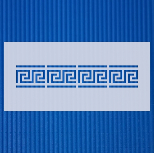 Bordüre Mäander 3cm hoch - griechische Motiv-Schablone - geometrisches Ornament