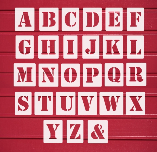 Einzel - Schablonen Buchstaben 5cm hoch ● Alphabet Druckbuchstaben