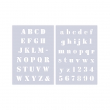 Schablone Nr,05 Alphabet groß 2,5cm, klein und Zahlen | Set 2-teilig