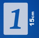 Einzelne Zahl 15cm hoch Nr.1 Zahlen-Schablonen einzelne Schablonen