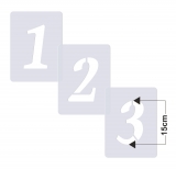 Einzelne Zahl 15cm hoch Nr.1 Zahlen-Schablonen einzelne Schablonen