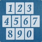 Einzelne Zahl 15cm hoch Nr.1 Zahlen-Schablonen einzelne Schablonen