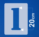 Einzelne Zahl 20cm hoch ● Zahlen-Schablonen einzelne Schablone