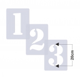 Einzelne Zahl 20cm hoch ● Zahlen-Schablonen einzelne Schablone