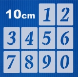 Einzelne Zahl 10cm hoch Zahlen-Schablonen einzelne Schablonen Nr.1