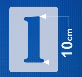 Einzelne Zahl 10cm hoch ● Zahlen-Schablonen einzelne Schablonen Nr.5
