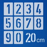 Einzelne Zahl 20cm hoch  ● Zahlen-Schablonen ● einzelne Schablone