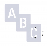 Einzel - Schablonen Buchstaben 10cm hoch ● Alphabet Druckbuchstaben