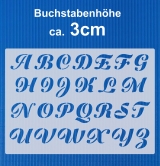 Schrift-Schablone großes Alphabet ca. 3cm Alphabet Buchstaben Nr.24