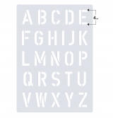Schrift-Schablone Druck-Buchstaben ● 4cm hoch Alphabet groß Nr.35