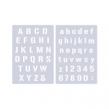 Schablone Alphabet groß 3cm , klein und Zahlen | Set 2-teilig