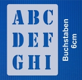 Schrift-Schablonen Druck-Buchstaben 6cm Alphabet groß Nr.5