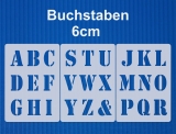 Schrift-Schablonen Druck-Buchstaben 6cm Alphabet groß Nr.5
