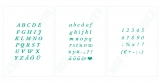 3er Schablonen Set Nr.23 ● ca. 1cm bis 1,4cm hoch extra kleine kursive Buchstaben groß, klein und Zahlen