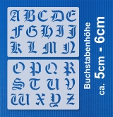 Schrift-Schablone Buchstaben ● ca. 5cm hoch Nr.30 großes Alphabet