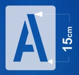 Buchstaben 15cm hoch Schrift-Schablonen-Set Nr.35 / 30 einzelne Schablonen