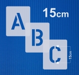 Buchstaben 15cm hoch Schrift-Schablonen-Set Nr.35 / 30 einzelne Schablonen