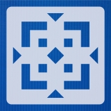 Geometrisches Muster Nr.04 | 15cm x 15cm - Schablonen für Fliese - Wand - Möbel|