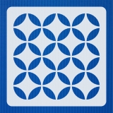 Geometrisches Muster Nr.06 | 20cm x 20cm - Schablonen für Fliese - Wand - Möbel|