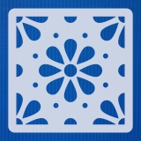 Blumen Muster Nr.08 | 10cm x 10cm - Schablonen für Fliese • Wand • Möbel