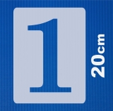 Einzelne Zahl 20cm hoch ● Zahlen-Schablonen für die Hauswand - Tür - Nr.40