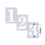 Einzelne Zahl 15cm hoch ● Zahlen-Schablonen für die Hauswand - Tür - Nr.40