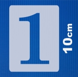 Einzelne Zahl 10cm hoch ● Zahlen-Schablonen für die Hauswand - Tür - Nr.40