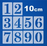 Einzelne Zahl 10cm hoch ● Zahlen-Schablonen für die Hauswand - Tür - Nr.40