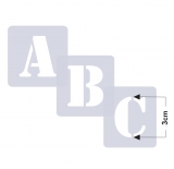Buchstaben 3cm hoch ● Schrift-Schablonen-Set Nr.5 ● 30 einzelne Schablonen