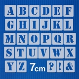 Buchstaben 7cm hoch ● Schrift-Schablonen-Set Nr.5 ● 30 einzelne Schablonen