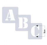 Buchstaben 5cm hoch ● Schrift-Schablonen-Set Nr.5 ● 30 einzelne Schablonen