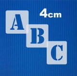Buchstaben 4cm hoch ● Schrift-Schablonen-Set Nr.5 ● 30 einzelne Schablonen