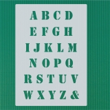 3er Schablonen Set Nr.5 - Höhe ca. 3cm Druckbuchstaben und Zahlen