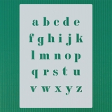 3er Schablonen Set Nr.5 - Höhe ca. 3cm Druckbuchstaben und Zahlen