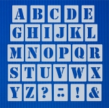 Schablonen-Set Buchstaben Nr.5 ● ab 8,95 EUR ● 30 einzelne Schablonen ● in vielen Größen