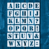 Buchstaben 6cm hoch ●  Schrift-Schablonen-Set Nr.5 ● 30 einzelne Schablonen