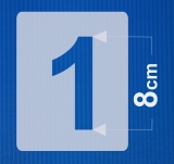 Zahlen 0-9 ● 8cm hoch ● Zahlen-Schablonen-Set Nr.4 ●10 einzelne Schablonen