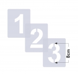 Zahlen 0-9 ● 8cm hoch ● Zahlen-Schablonen-Set Nr.4 ●10 einzelne Schablonen