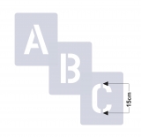 Einzel - Schablonen Buchstaben 15cm hoch ● Alphabet Druckbuchstaben