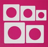 Schablone Kreise Motiv-Schablone | Set ● 5 einzelne Kreise ● 6cm, 7cm, 8cm, 9cm und 10cm groß